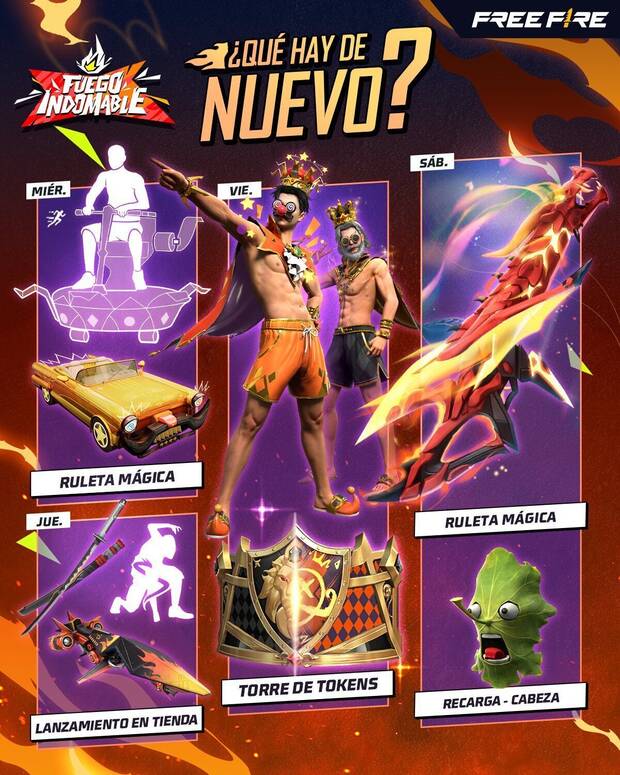 Nueva agenda semanal de Free Fire MAX del 2 al 8 de abril de 2025