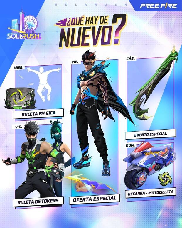 Nueva agenda semanal de Free Fire MAX del 14 al 20 de mayo de 2025