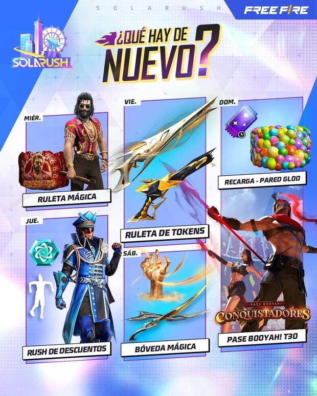 Nueva agenda semanal de Free Fire MAX del 28 de mayo al 3 de junio de 2025