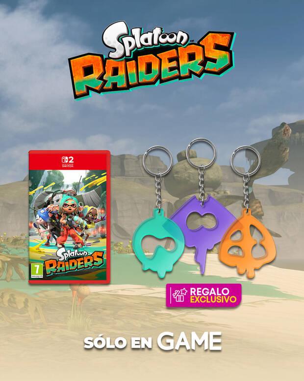 set de tres llaveros Splatoon Raiders en GAME