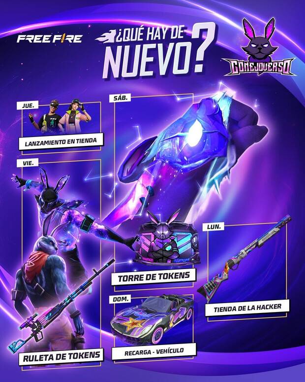 Nueva agenda semanal de Free Fire MAX del 17 al 23 de septiembre de 2025