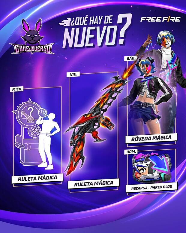 Nueva agenda semanal de Free Fire MAX del 24 al 30 de septiembre de 2025