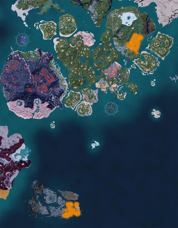 Palworld - Mapa con la localizaci�n del Pal Leafan