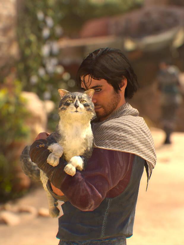 Gato con logo de Assassin's Creed en Assassin's Creed Mirage.