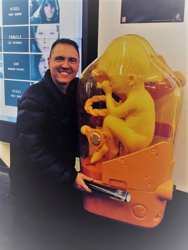 Navarro en la presentación de 'Death Stranding' organizada por Vandal y Sony en la Fnac de Madrid, en 2019.