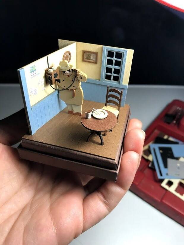 Maqueta de la película 'Porco Rosso' creada por González.