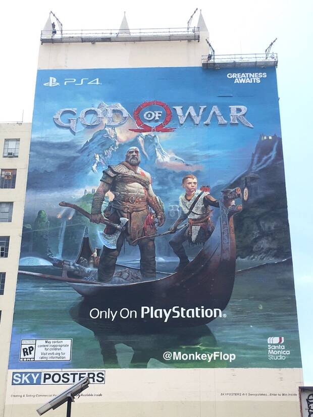 El mural de God of War en el E3 2017 ya está terminado Imagen 2