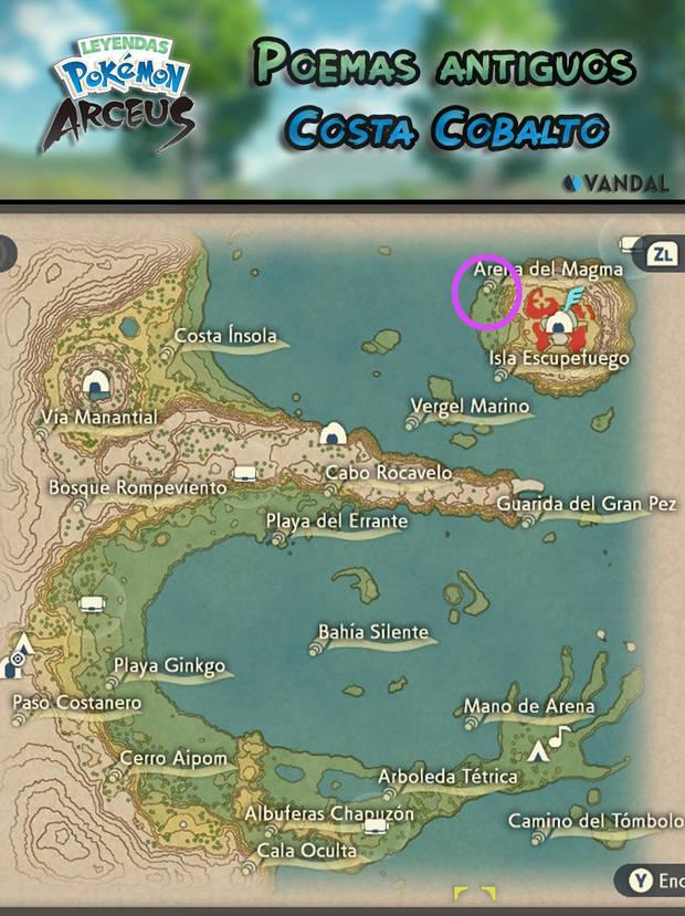 Leyendas Pokémon: Arceus - Poema antiguo nş 4 - Localización