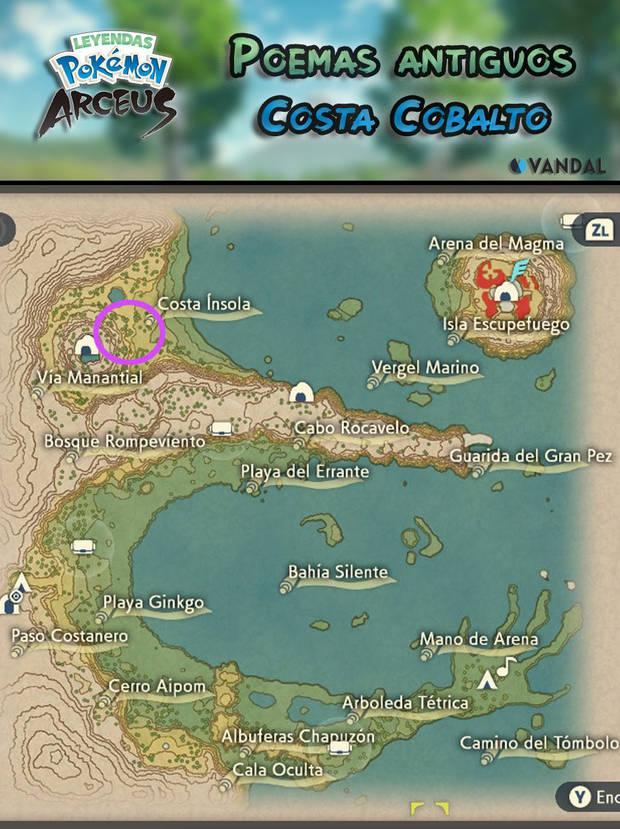 Leyendas Pokémon: Arceus - Poema antiguo nş 5 - Localización