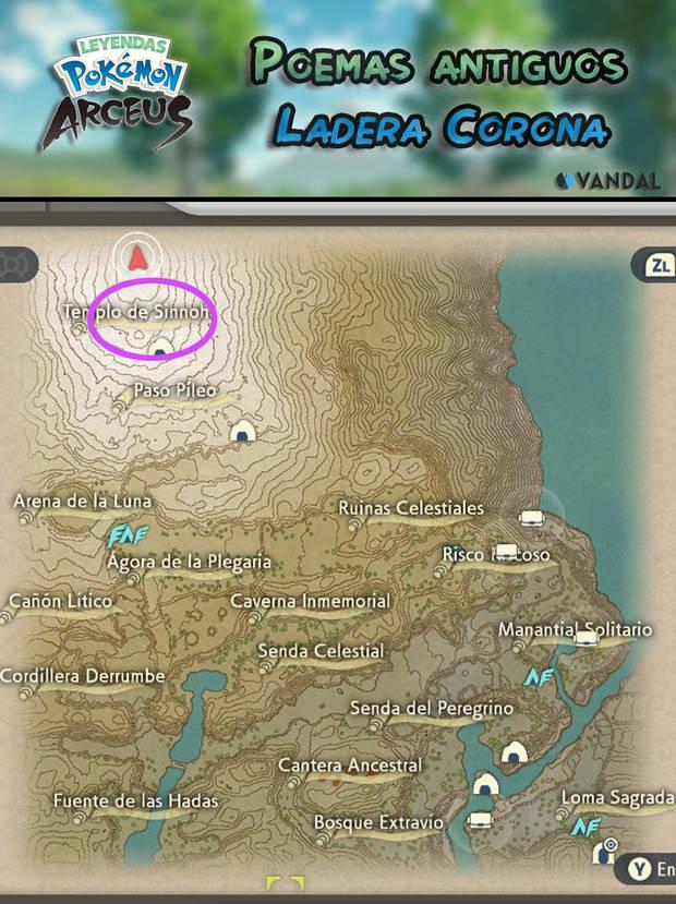 Leyendas Pokémon: Arceus - Poema antiguo nş 11 - Localización