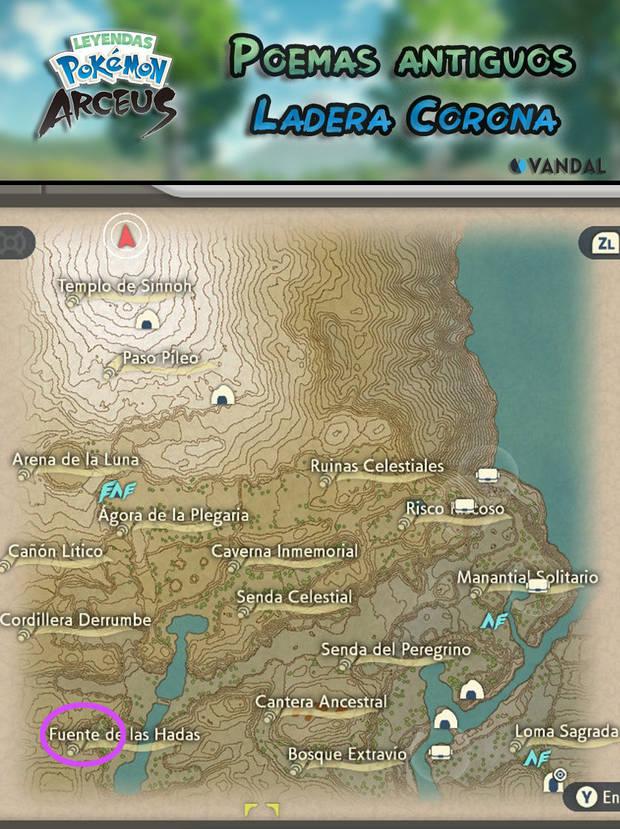 Leyendas Pokémon: Arceus - Poema antiguo nş 18 - Localización