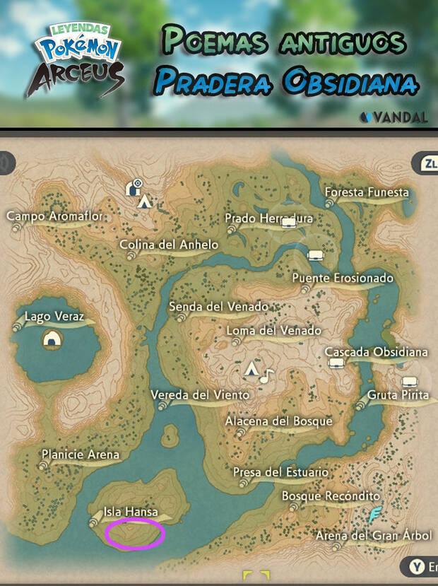 Leyendas Pokémon: Arceus - Poema antiguo nş 17 - Localización