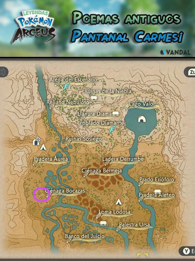 Leyendas Pokémon: Arceus - Poema antiguo nş 1 - Localización
