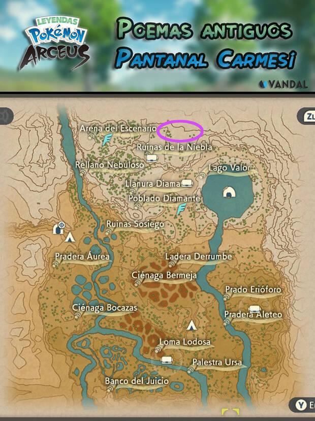 Leyendas Pokémon: Arceus - Poema antiguo nş 2 - Localización