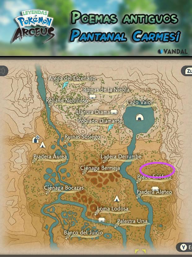 Leyendas Pokémon: Arceus - Poema antiguo nş 13 - Localización