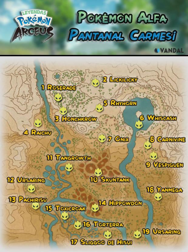 Leyendas Pokémon Arceus - Pokémon Alfa de Pantanal Carmesí