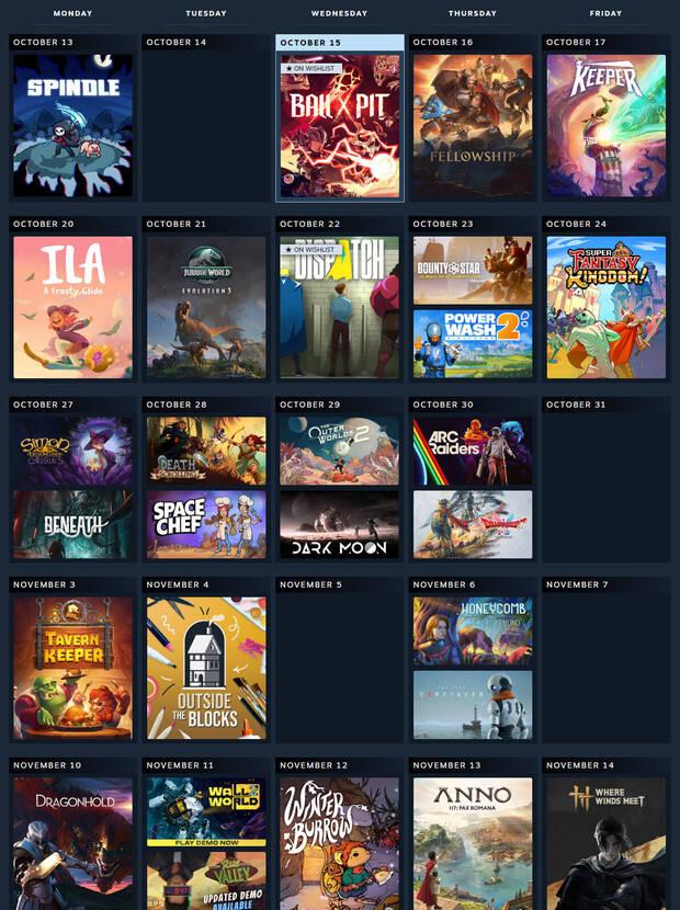 Calendario personal en Steam