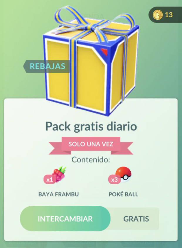 Contenido del Pack Gratis de objetos diario de Pokmon Go