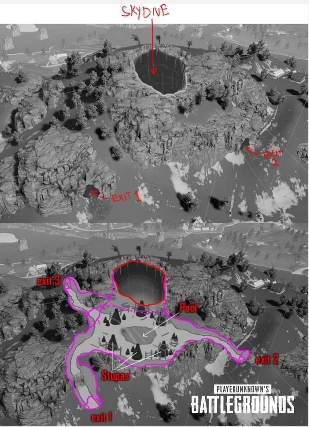 Savage, el nuevo mapa de PUBG, incluirá un sistema de cuevas Imagen 3