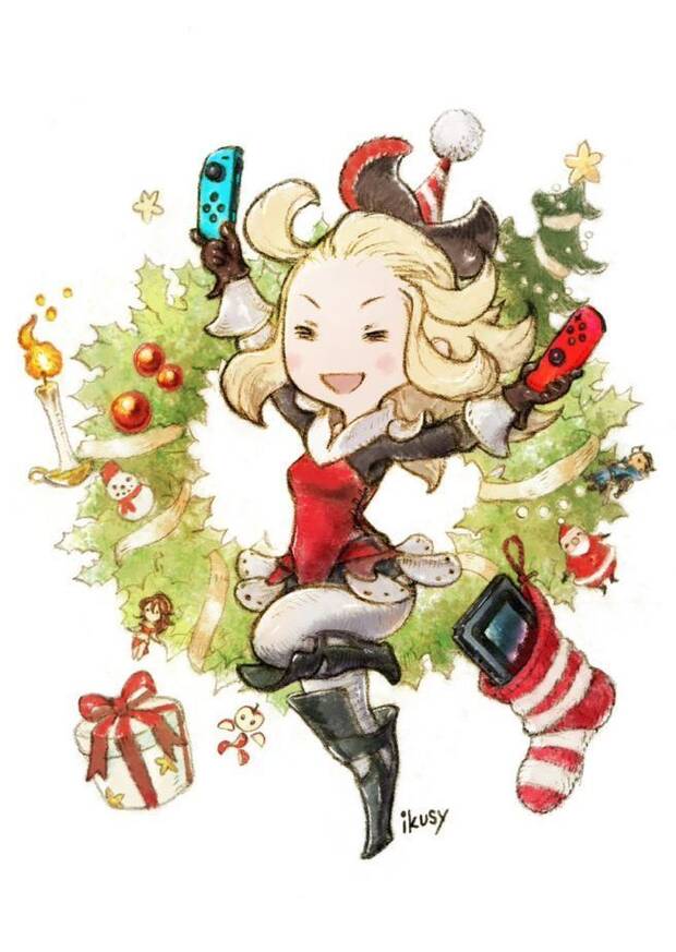 Bravely Default celebra la navidad con un guio a Nintendo Switch Imagen 2