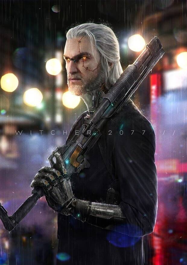 As imaginan a Geralt de Rivia en el universo de Cyberpunk 2077 Imagen 2