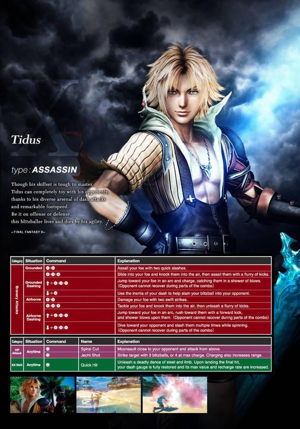 Conoce los movimientos de los personajes de Dissidia Final Fantasy NT Imagen 11