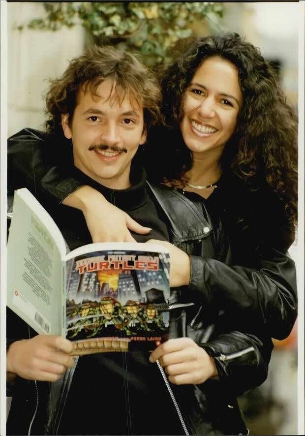 April Fisher y Kevin Eastman cuando eran pareja