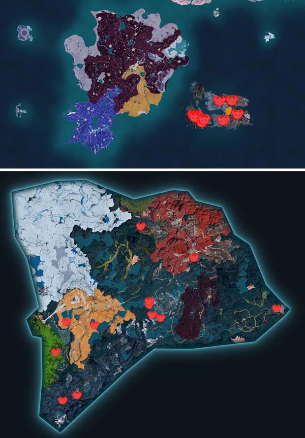 Palworld - Mapa con la localizaci�n del Pal Gloopie Primo