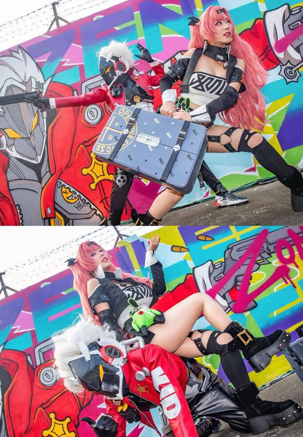 Cosplayer Larissa Rochefort disfrazada de Nicole de Zenless Zone Zero