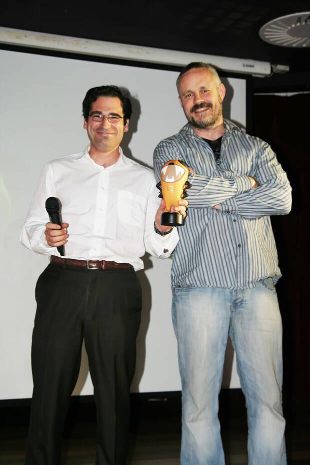Ignacio Perez Dolset (izquierda) y Gonzo Suárez en Gamelab 2009 (Foto: Gamelab).