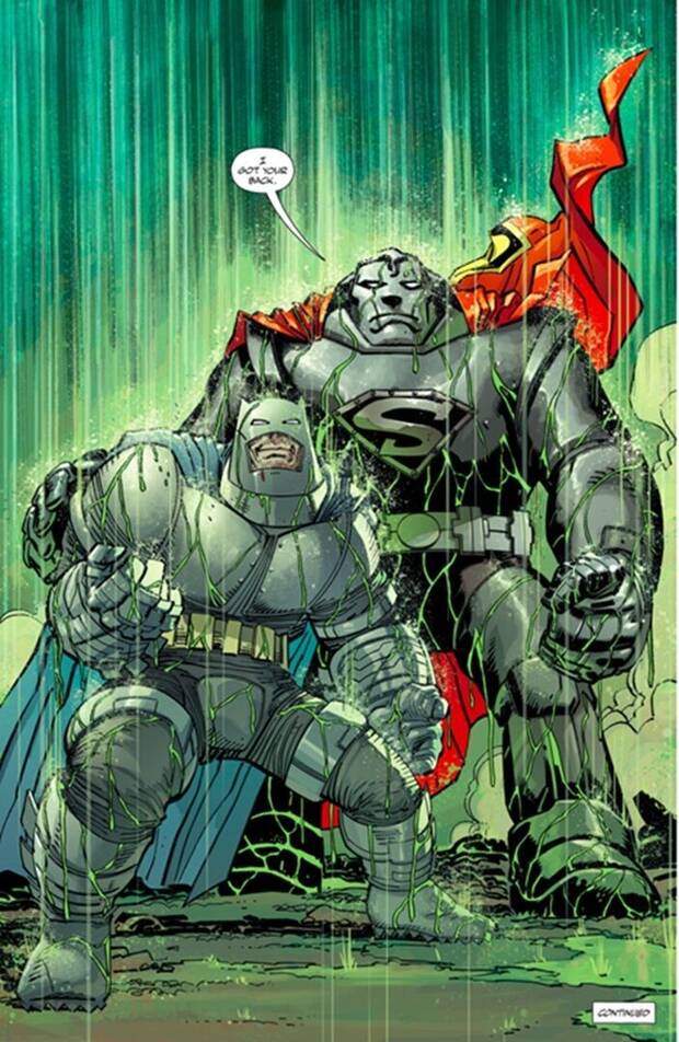 Superman con la armadura de The Dark Knight III: The Master Race #5 (2016)