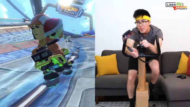Jugando a Mario Kart y Super Smash Bros. con una bicicleta est�tica