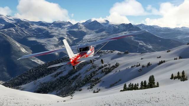 Microsoft Flight Simulator presenta su nieve a tiempo real.