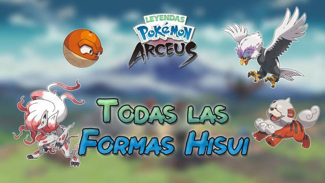 Todos los Pokémon con forma de Hisui en Leyendas Pokémon Arceus