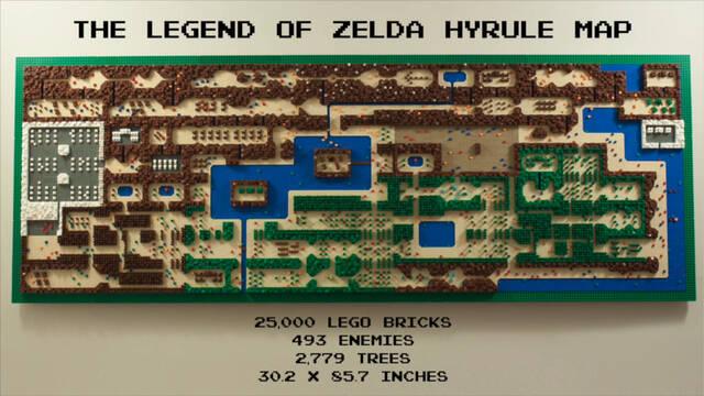 Recrean el mapa del primer The Legend of Zelda con piezas de LEGO