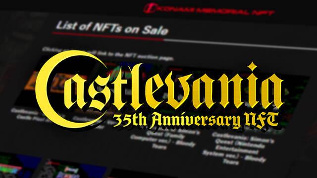 Konami presenta los NFT del 35 aniversario de Castlevania.