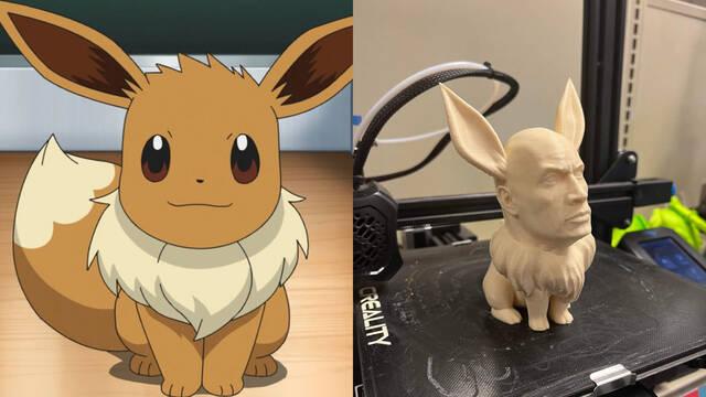 Esta espeluznante mezcla entre Eevee y The Rock no te dejar� dormir por las noches