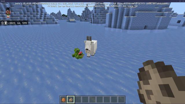 Minecraft ranas comen cabras