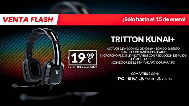 Auriculares gaming Tritton Kunai+ de oferta en GAME por tiempo limitado