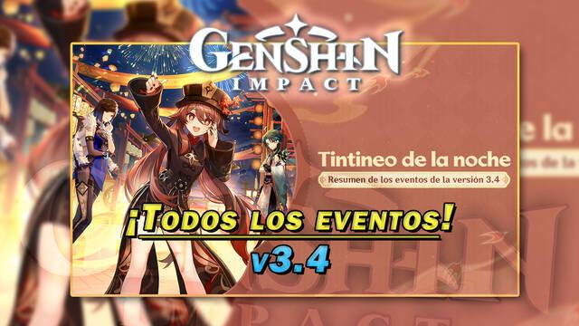 Genshin Impact: Todos los eventos de la v3.4: Fechas, requisitos y recompensas