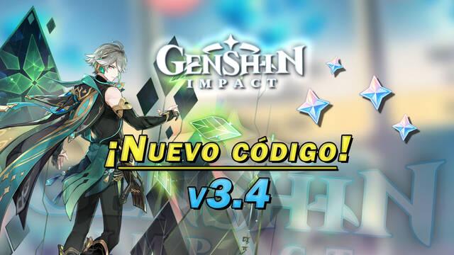 Genshin Impact: Nuevo c�digo gratuito de la v3.4 para canjear por tiempo limitado