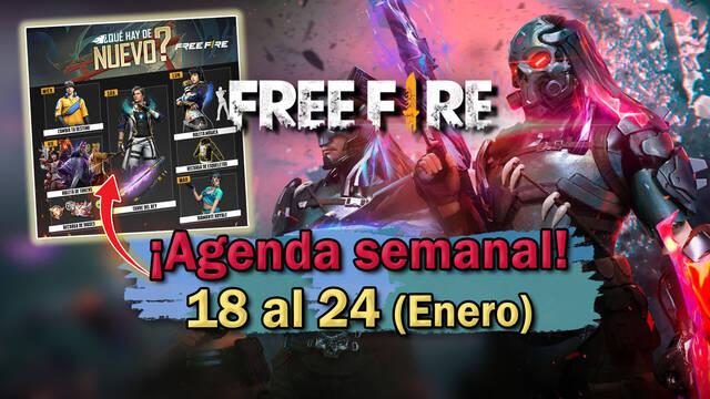 FREE FIRE | Agenda semanal del 18 al 24 de enero: Todas las novedades de la tienda