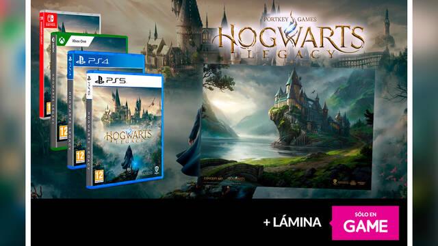 Hogwarts Legacy lámina exclusiva de regalo gratis por reserva en GAME