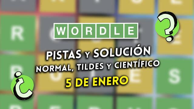 Pistas y soluciones para el Wordle del viernes 5 de enero de 2023