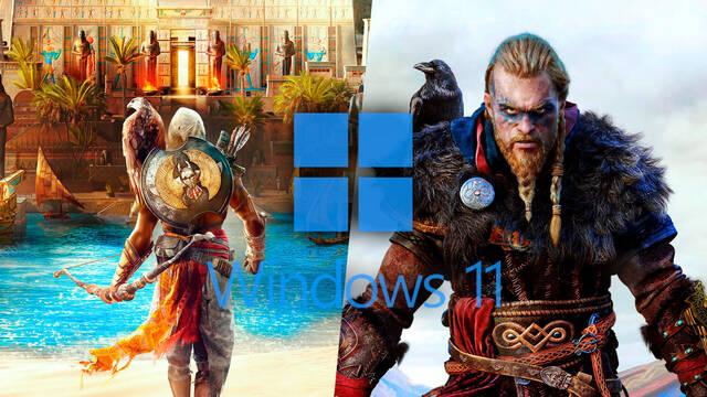 Assassin's Creed Origins y Valhalla con parches para Windows 11