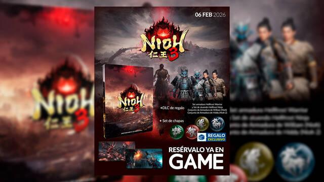 Reserva Nioh 3 en GAMe con chapas de regalo y DLC Hellfrost Set