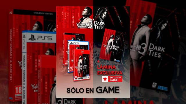 Reserva Yakuza Kiwami 3 y Dark Ties en GAME con l�mina de regalo