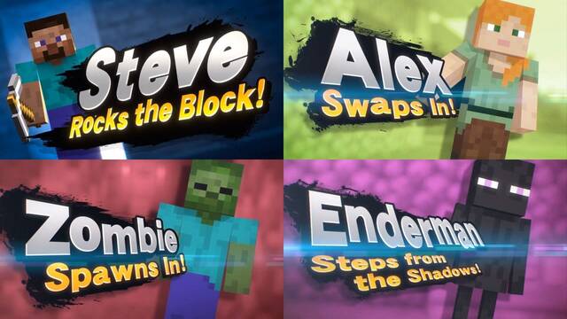 Steve y Alex, de Minecraft, son los nuevos personajes de Super Smash Bros. Ultimate.