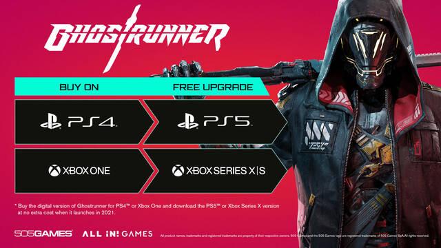 Ghostrunner gratis PS5 y Xbox Series X/S