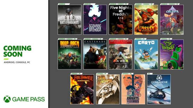 Nuevos juegos de Xbox Game Pass.